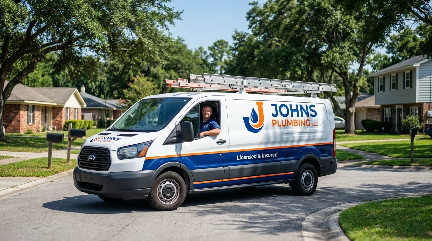 Johns Plumbing LLC service van in Duncanville, TX
