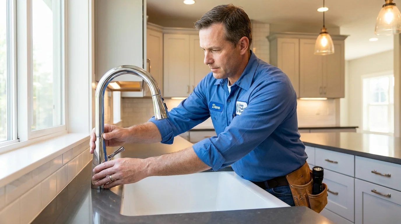Kitchen faucet installation by Johns Plumbing LLC in Duncanville