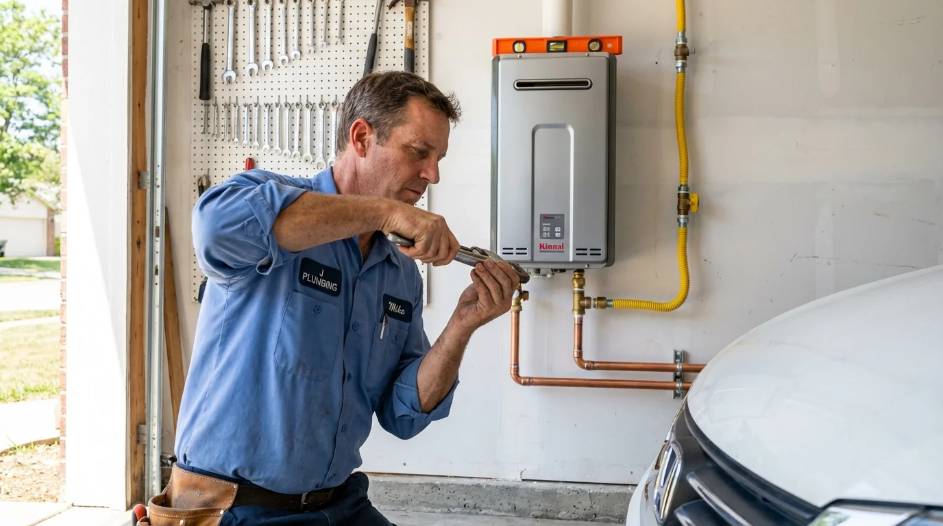 Tankless water heater installation by a Johns Plumbing LLC plumber in Duncanville